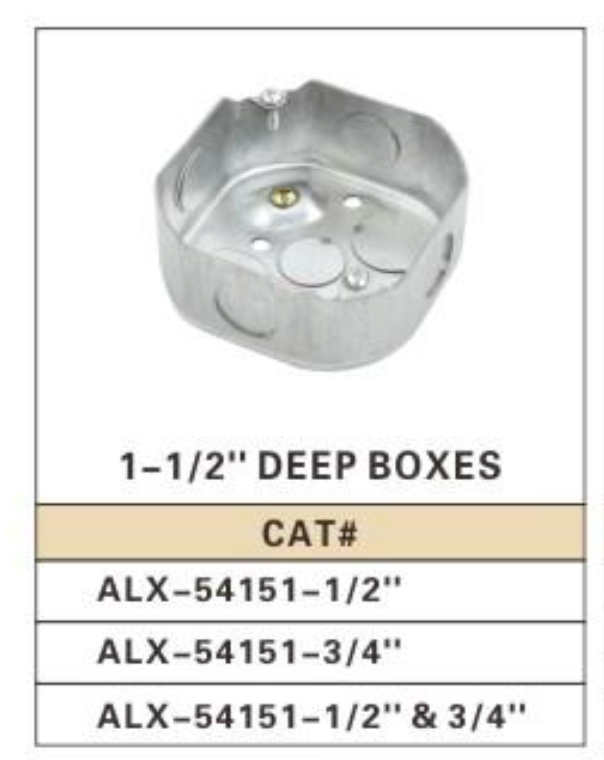 ALX-54151 EMT ALEX 4'' OCTAGONAL BOX