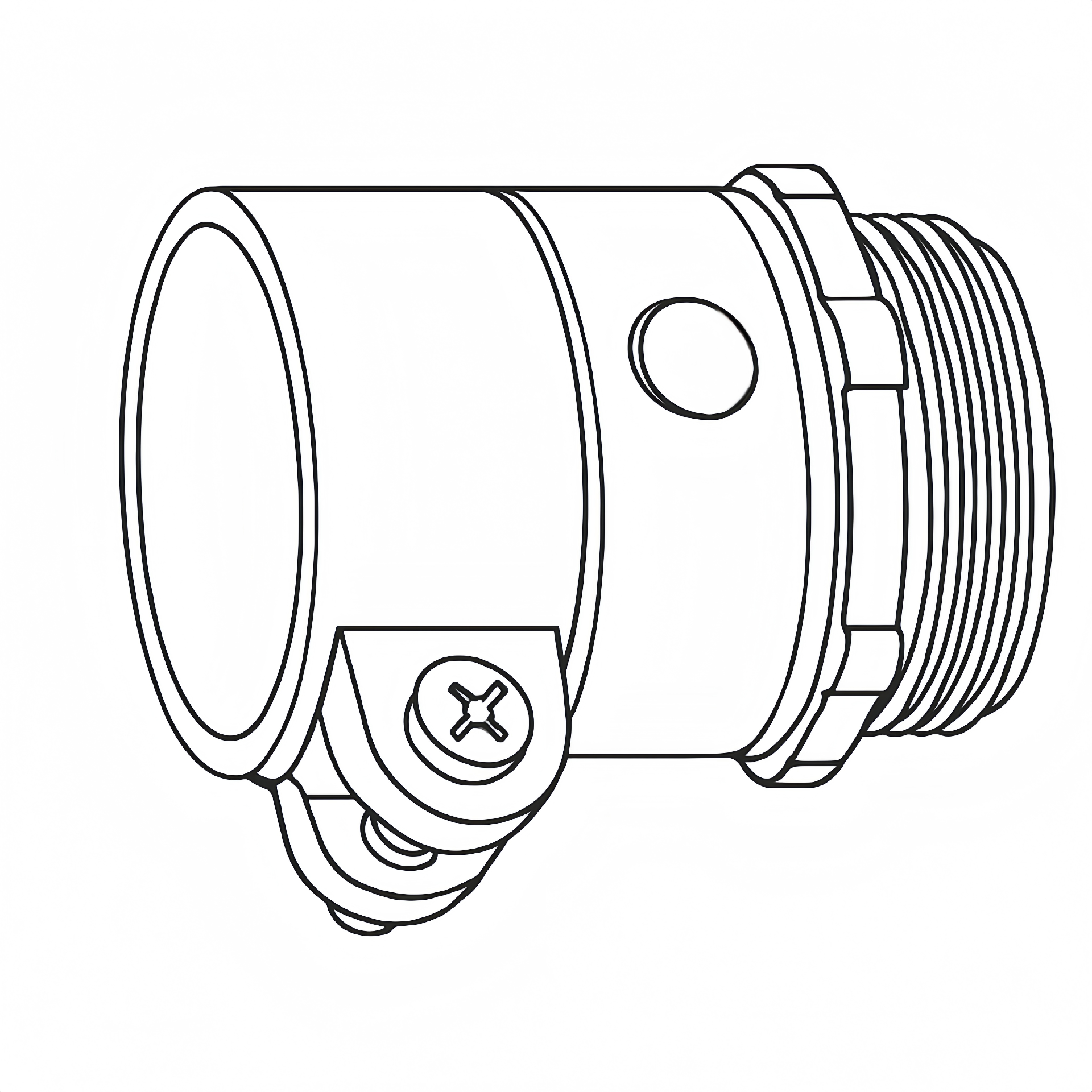 ALX-151 EMT BX Straight Squeeze Connector