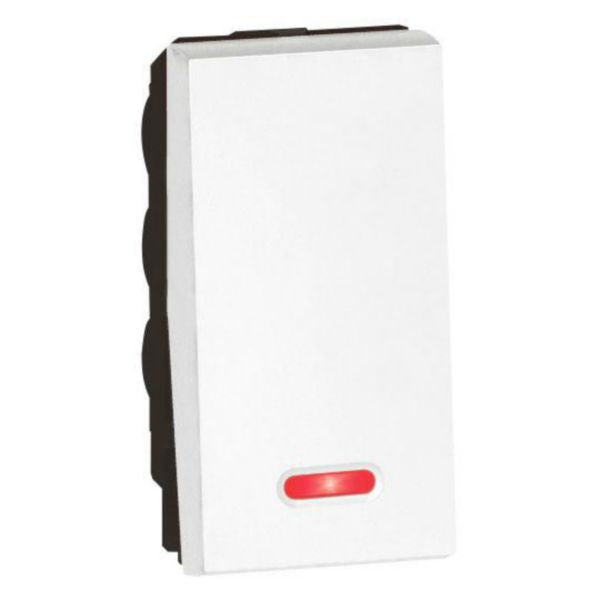 572006 2-way switch - with indicator - 10 AX - 250 V~ - 1 module - White