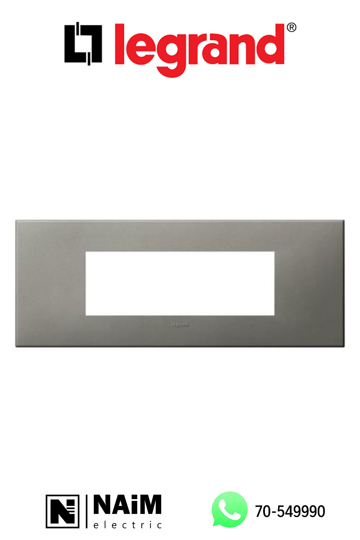 575047 plate square version 6 modules - Magnesium