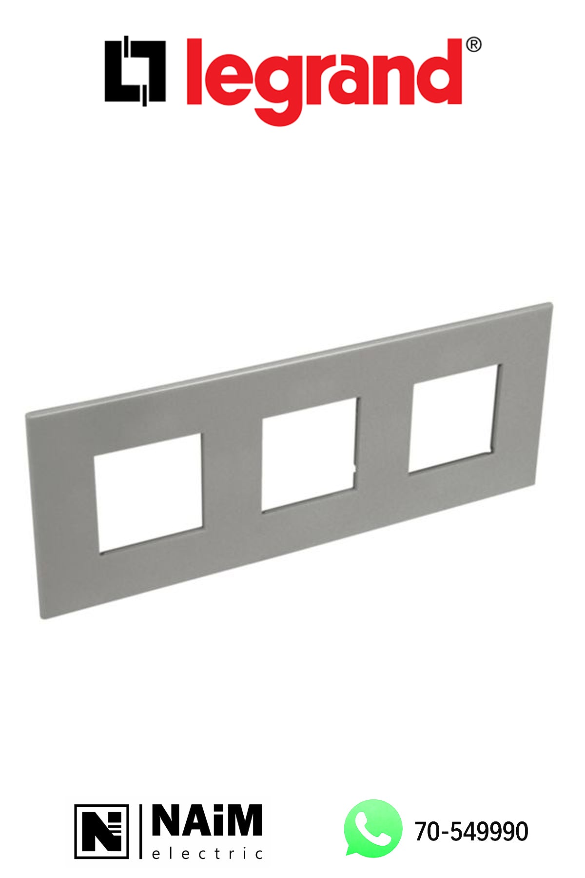 575057 plate square version 3x2 modules - magnesium