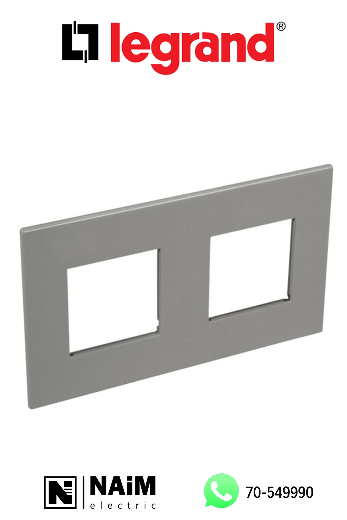 575027 standard plate square version 2x2 modules - magnesium