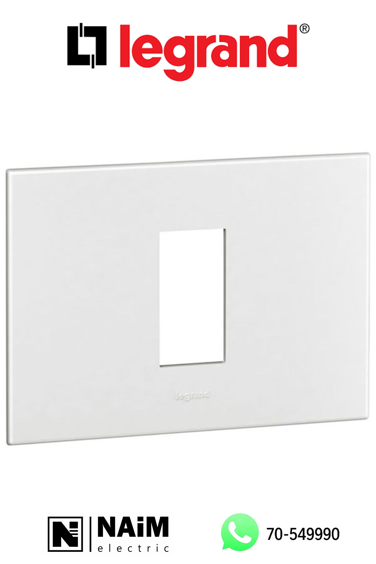 575220 Plate - square - 1 module - White
