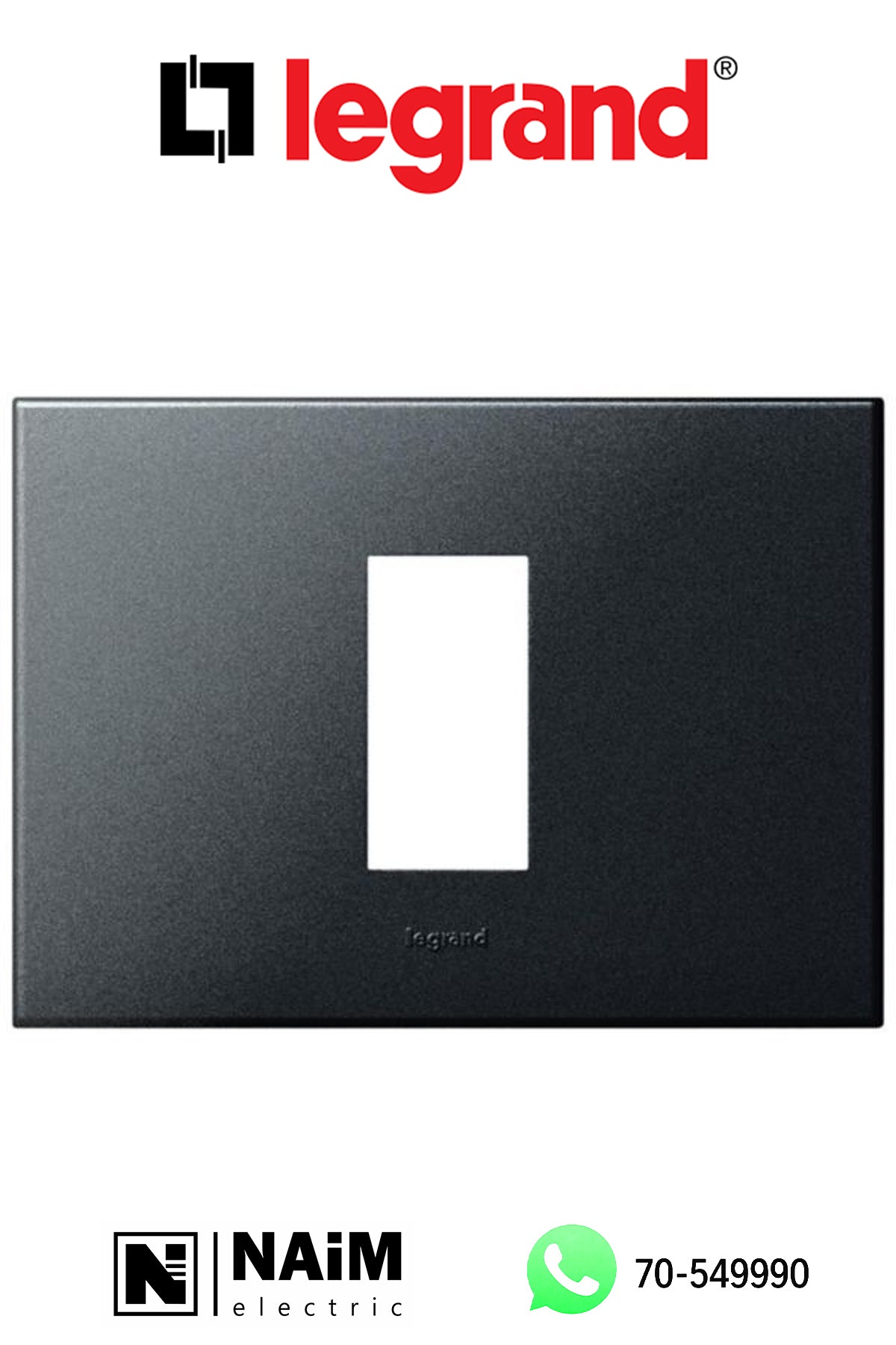 575222 Plate - 1 module - Graphite