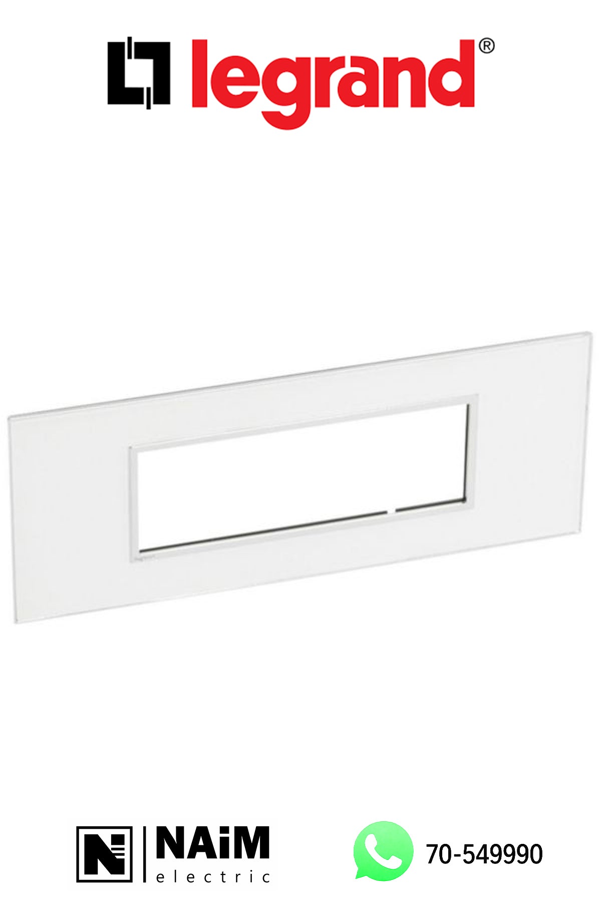 575044 Plate - square - 6 modules - Mirror White