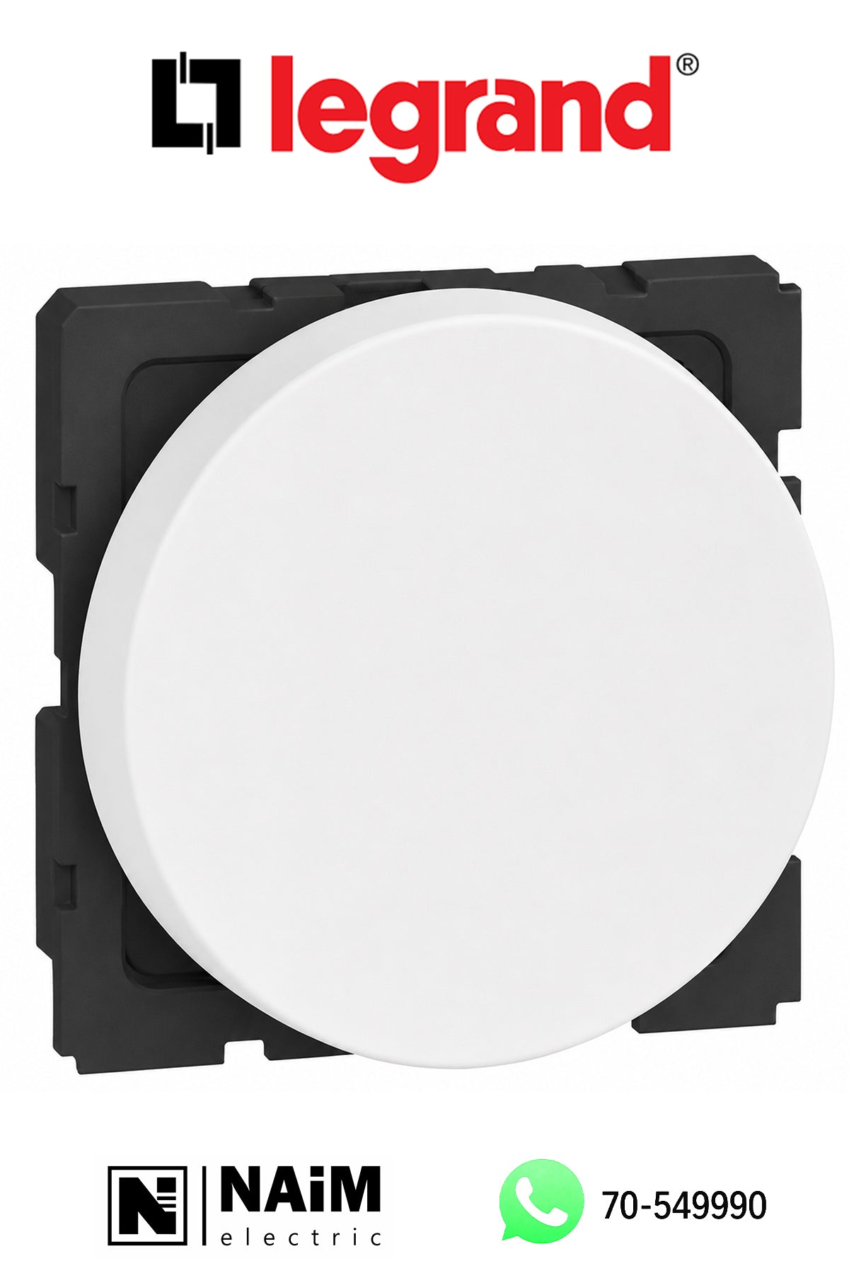 573063 Intermediate switch - 10 AX 250 V~ - round - 2 modules - White
