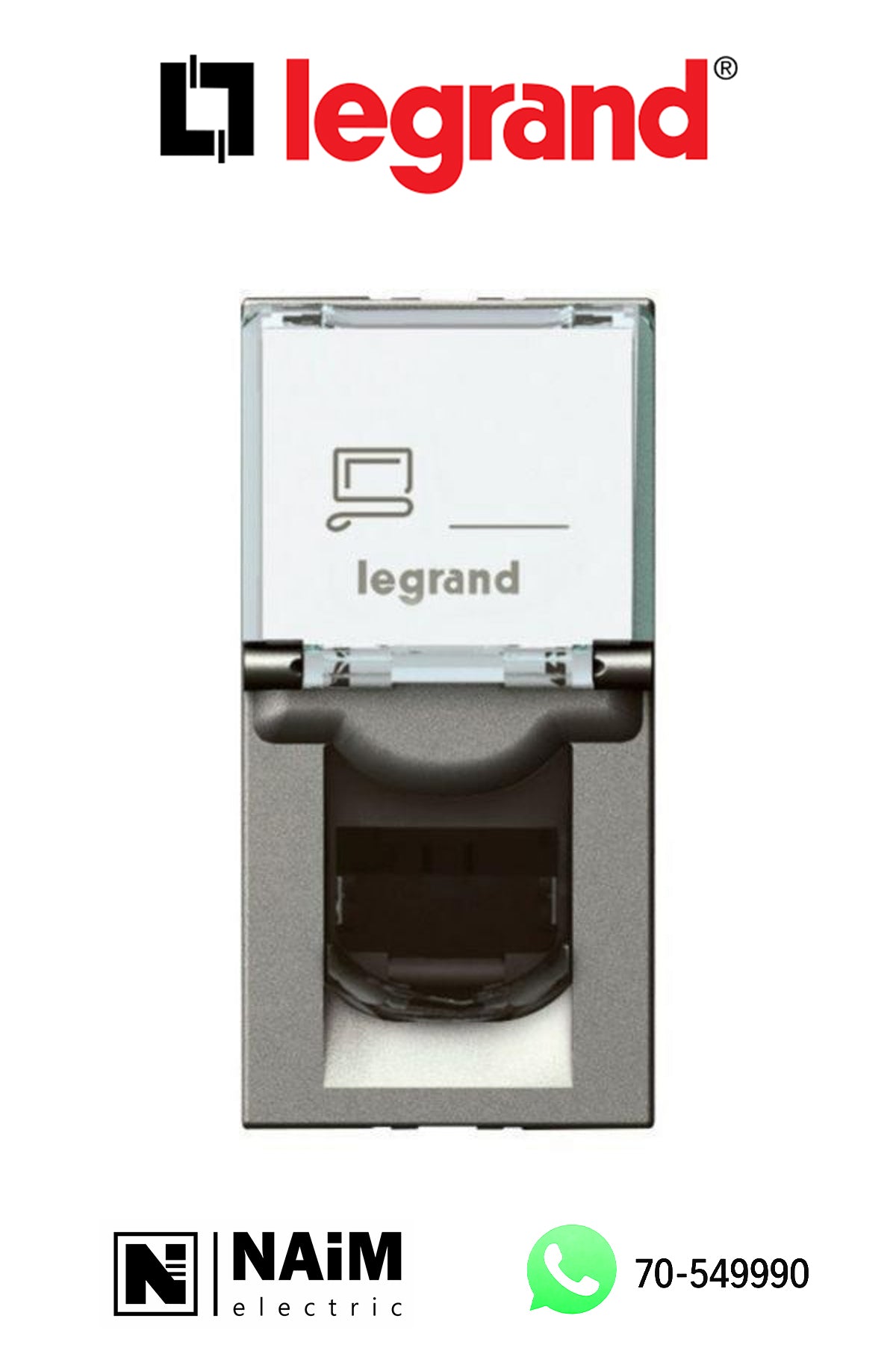 572803 RJ45 socket category 5e UTP 1 module - Magnesium