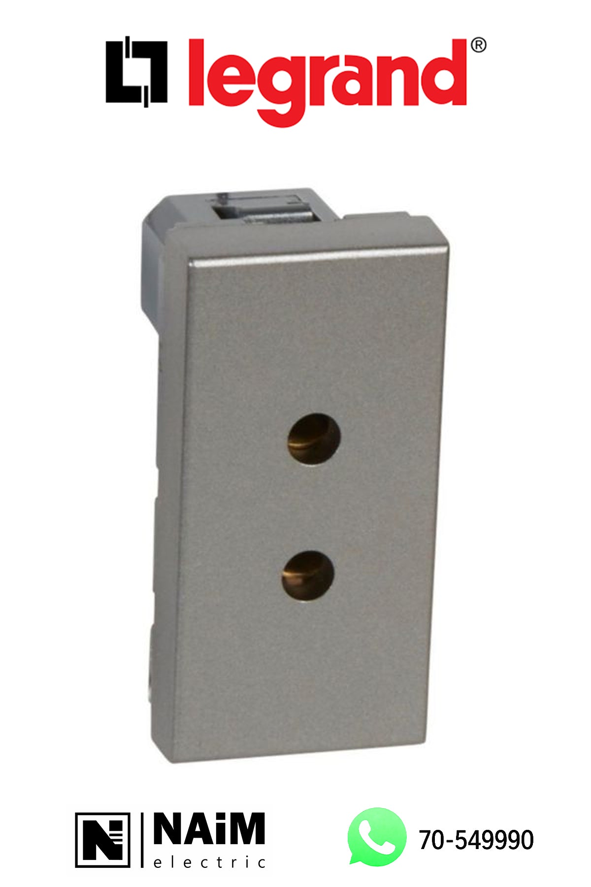 572600 Socket - ELV - 2P - 3 A - 1 module - Magnesium