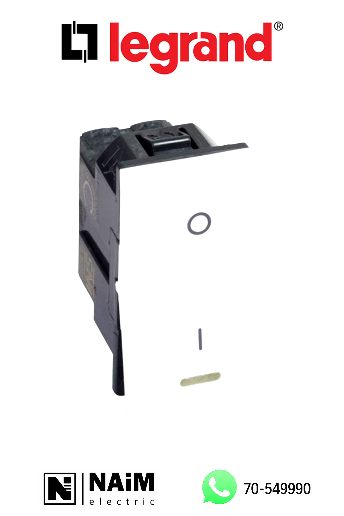 572014 1-way double pole switch - with indicator - 20 AX 250 V~ - 1 mod - White