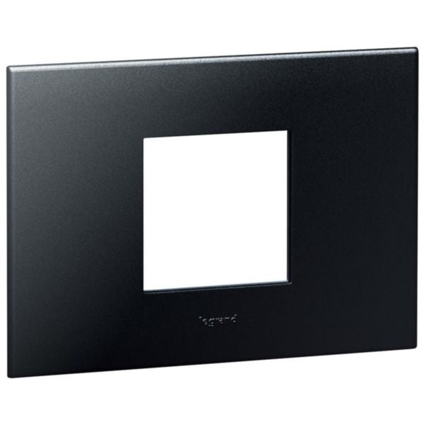 575232 Plate - Italian / US standard - square - 2 modules - Graphite