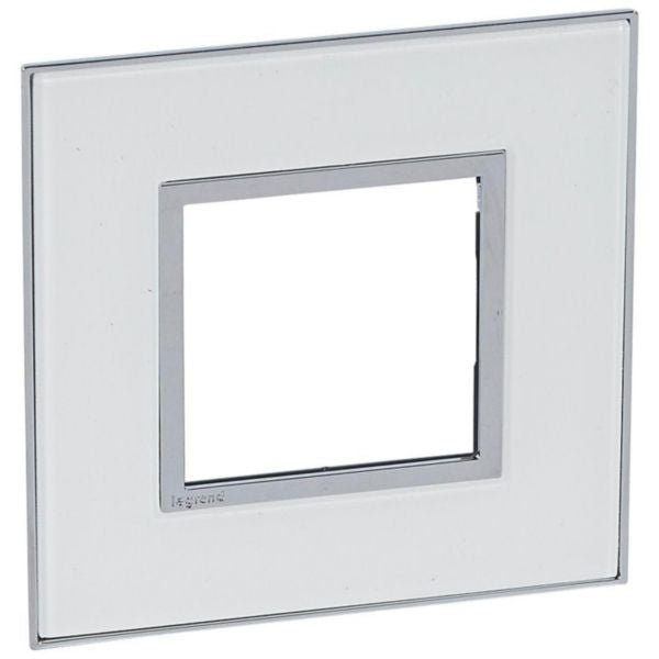 576564 Arteor™ - Plate - French/German std - square - 2 modules - Mirror White