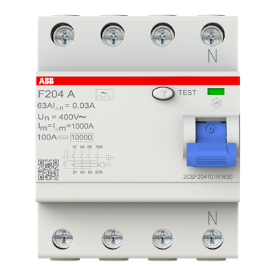 ABB-RCCB F204AC63A 100mA