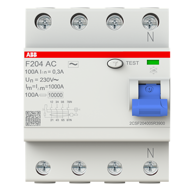 ABB-RCCB F204AC/100A 30mA