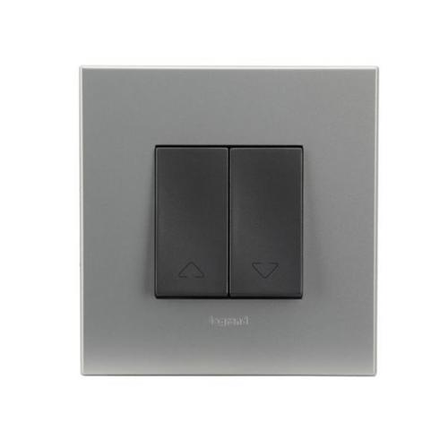 572720 Double switch for electric roller blinds control - 2 modules - Magnesium