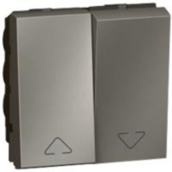 572720 Double switch for electric roller blinds control - 2 modules - Magnesium