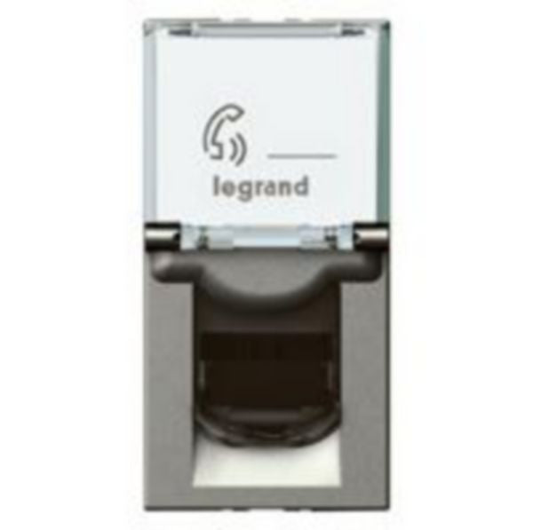 572800 Telephone socket - RJ11 - 4 contacts - 1 module - Magnesium