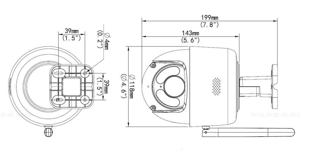 Uho-P1A-M3F4D 3MP HD Dual Light Network PT Camera