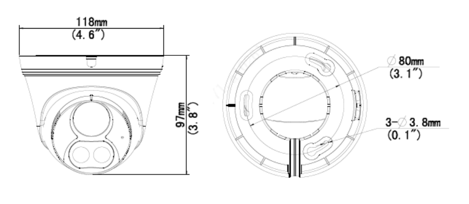 IPC-T213 3MP Fixed Dual-light Eyeball