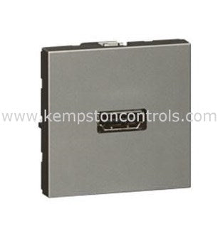 572781 HDMI SOCKET, SQUARE, MAGNESIUM FINISH, 2 MODULES