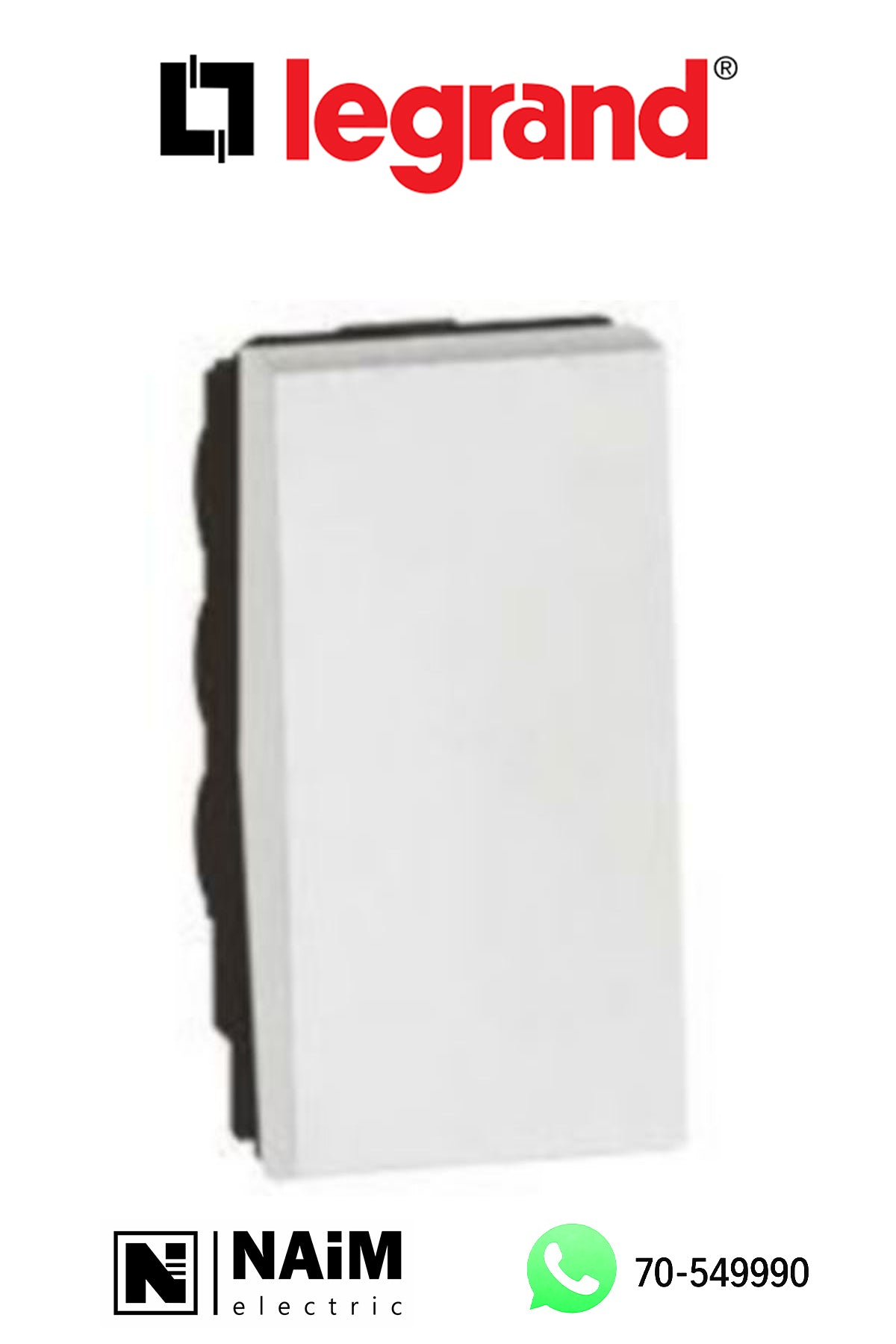 572000 1-way push-button - 1 module - White