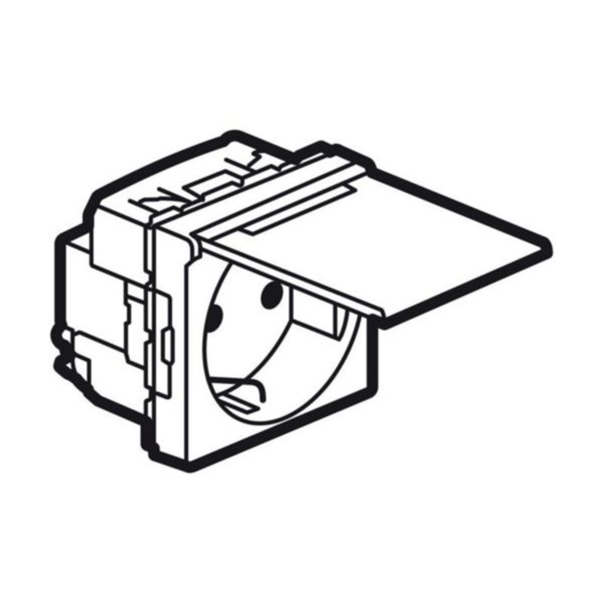 572119 German Socket with Cover