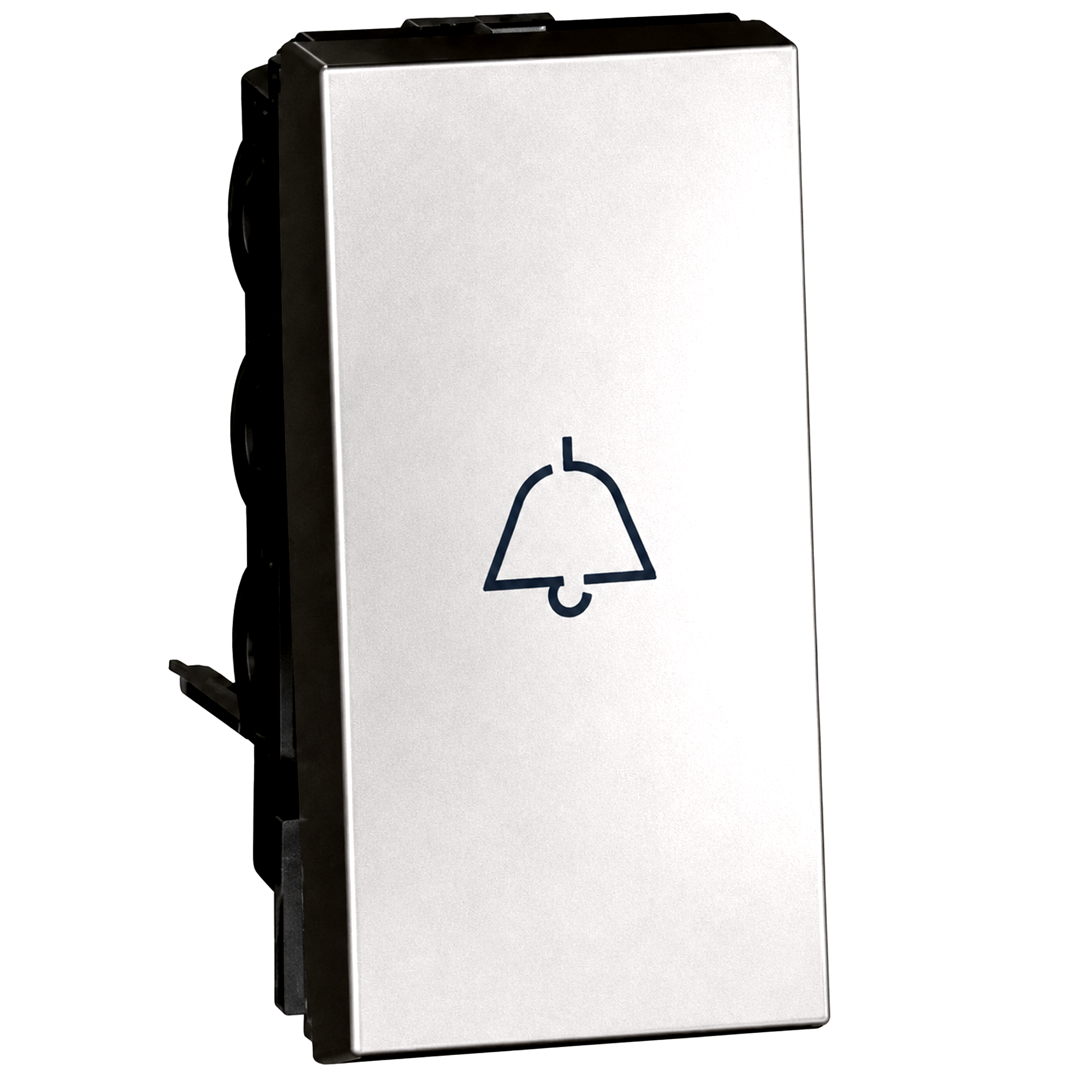 572515 1-way push-button - with bell symbol - 1 module - Magnesium