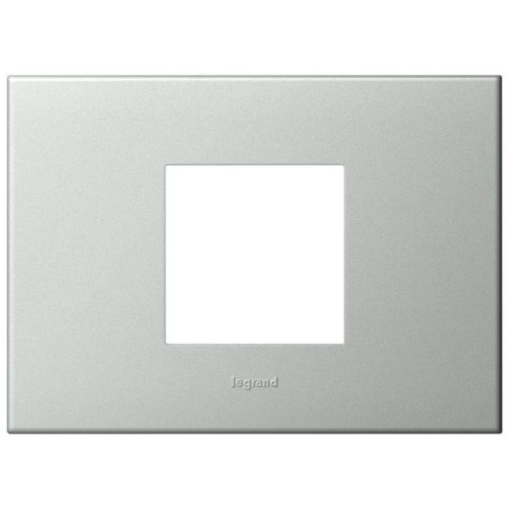 575231 Legrand Arteor Square 2 Module Horizontal Coverplate Pearl Aluminium