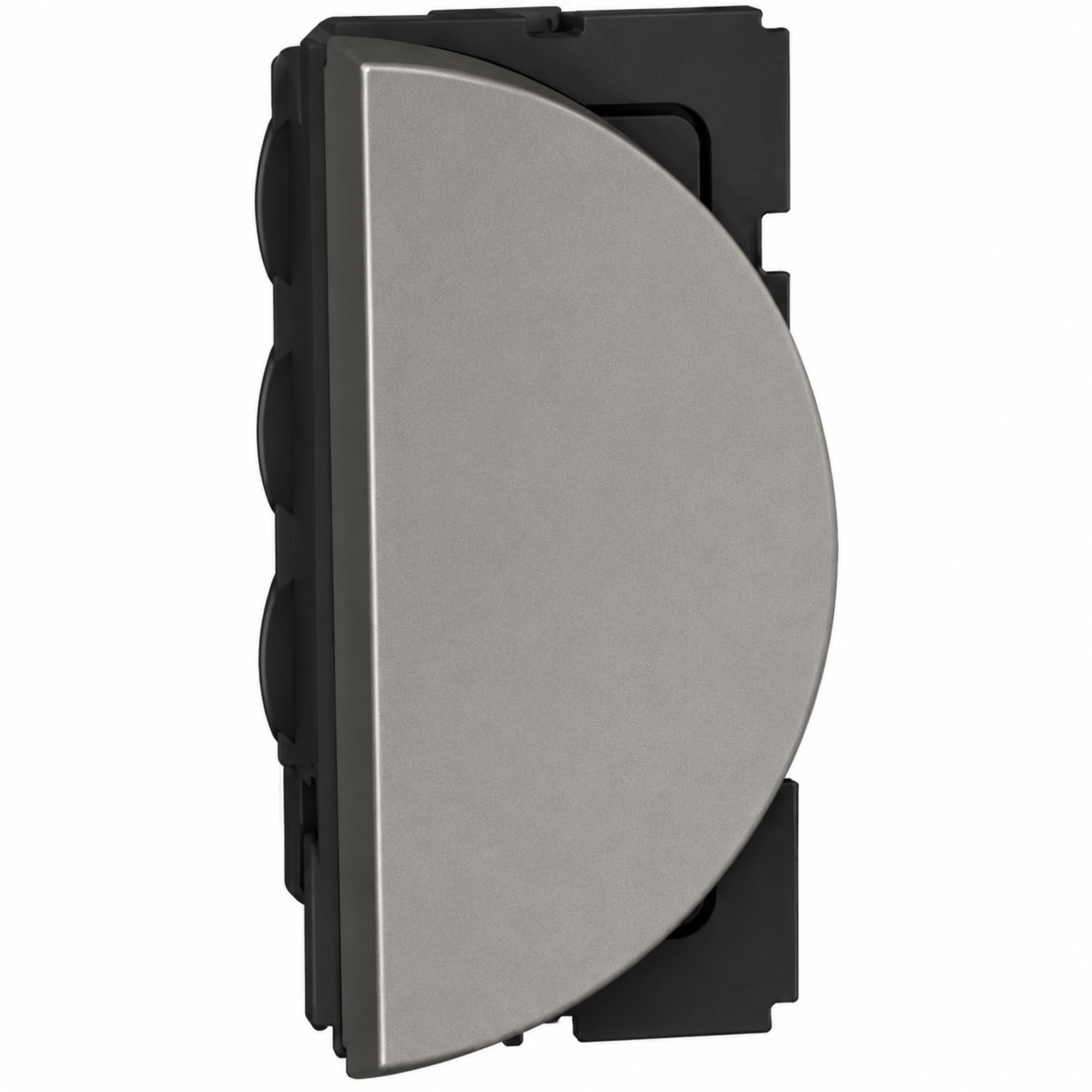 573102 1-way push-button - round - 1 right module - Magnesium