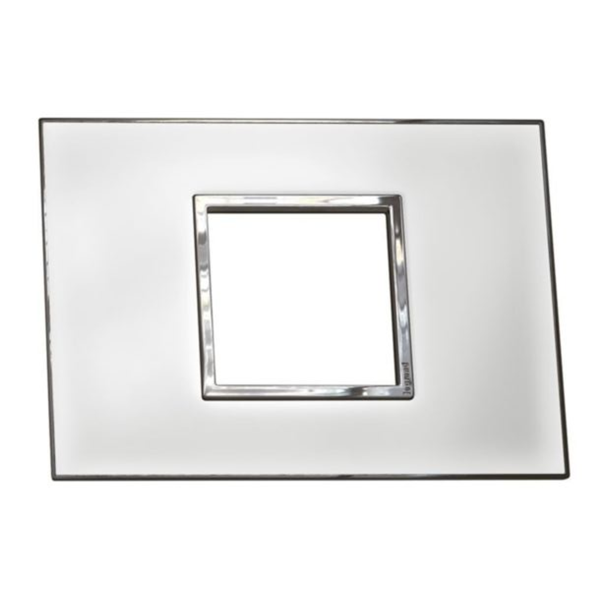 575254 Legrand Arteor Square 2 Module Horizontal Coverplate Mirror White