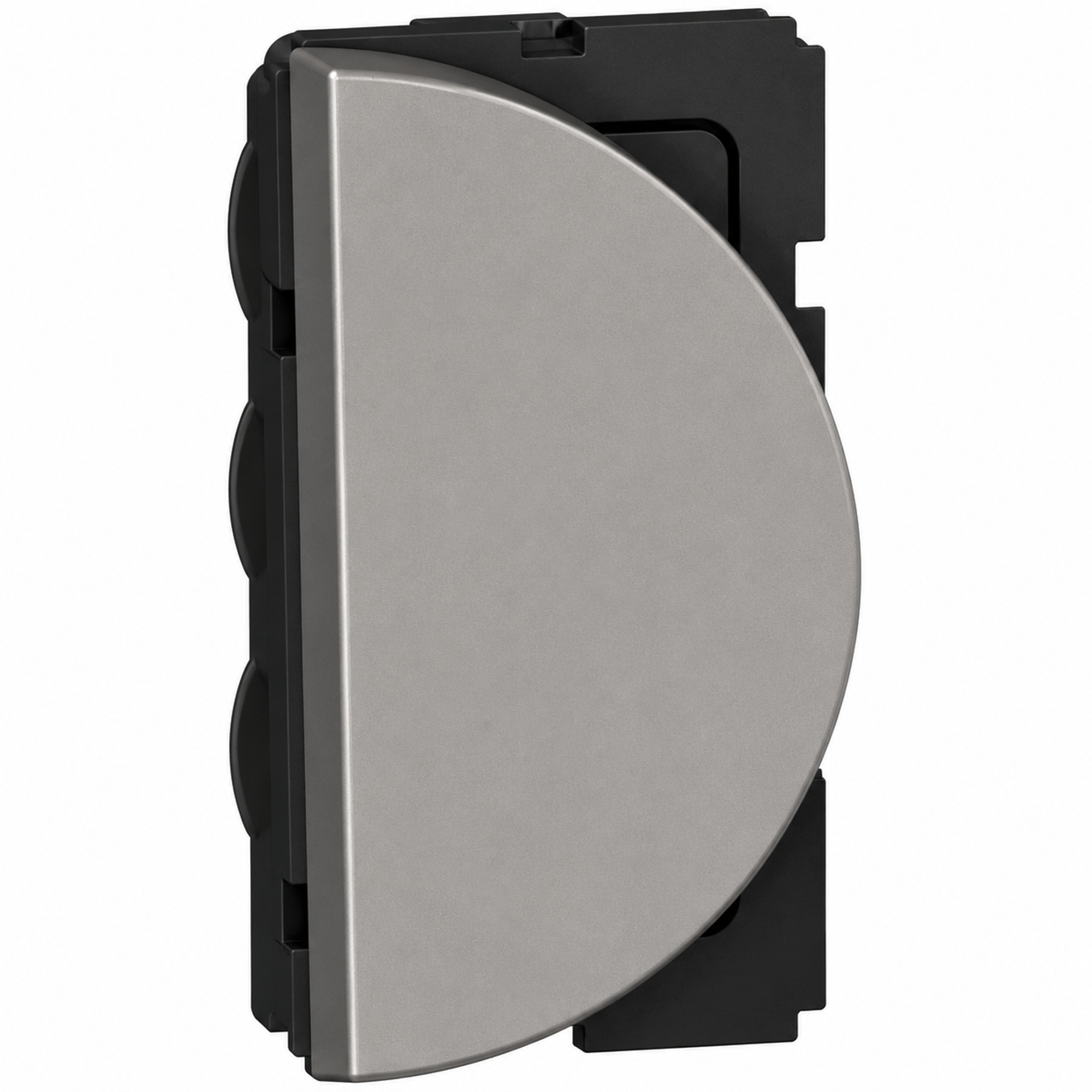 573112 1-way switch - 10 AX 250 V~ - round - 1 right module - Magnesium