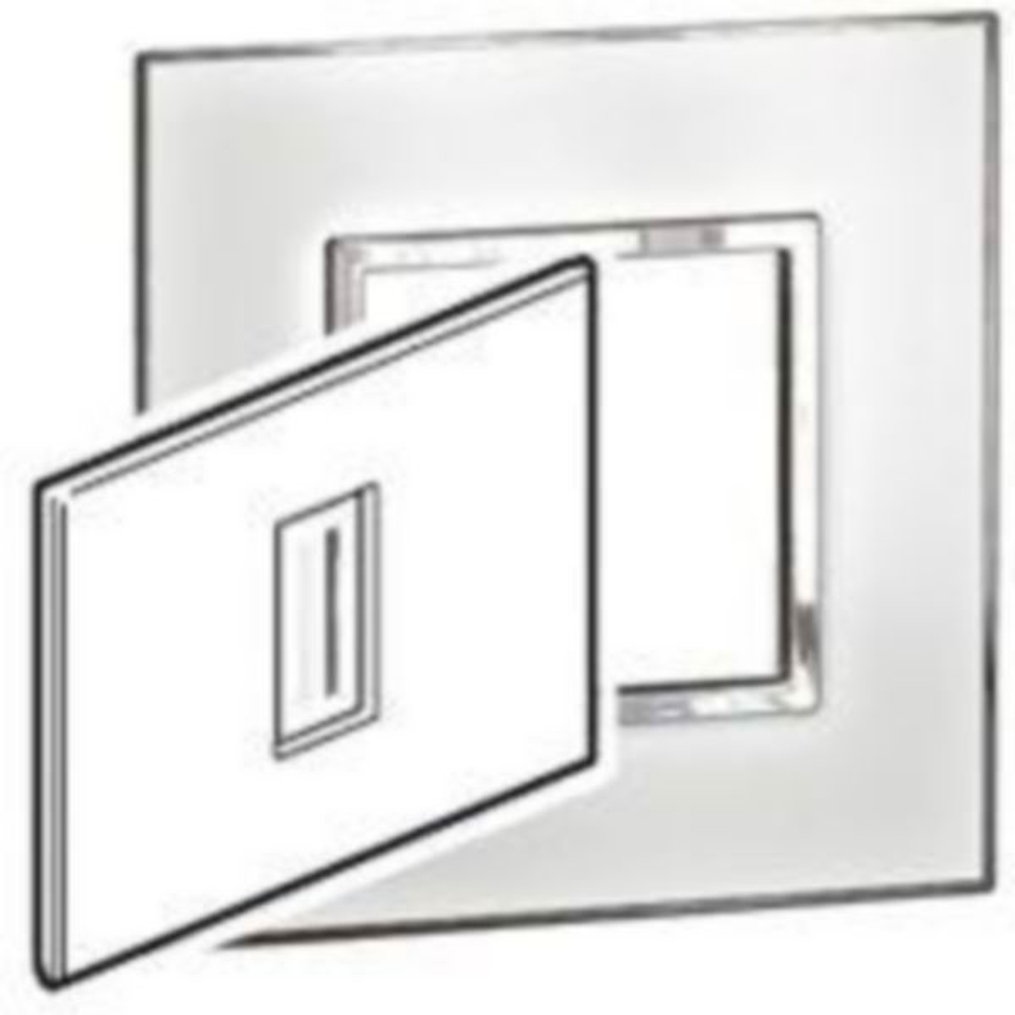 575244 Plate - Italian / US standard - square - 1 module - Mirror White