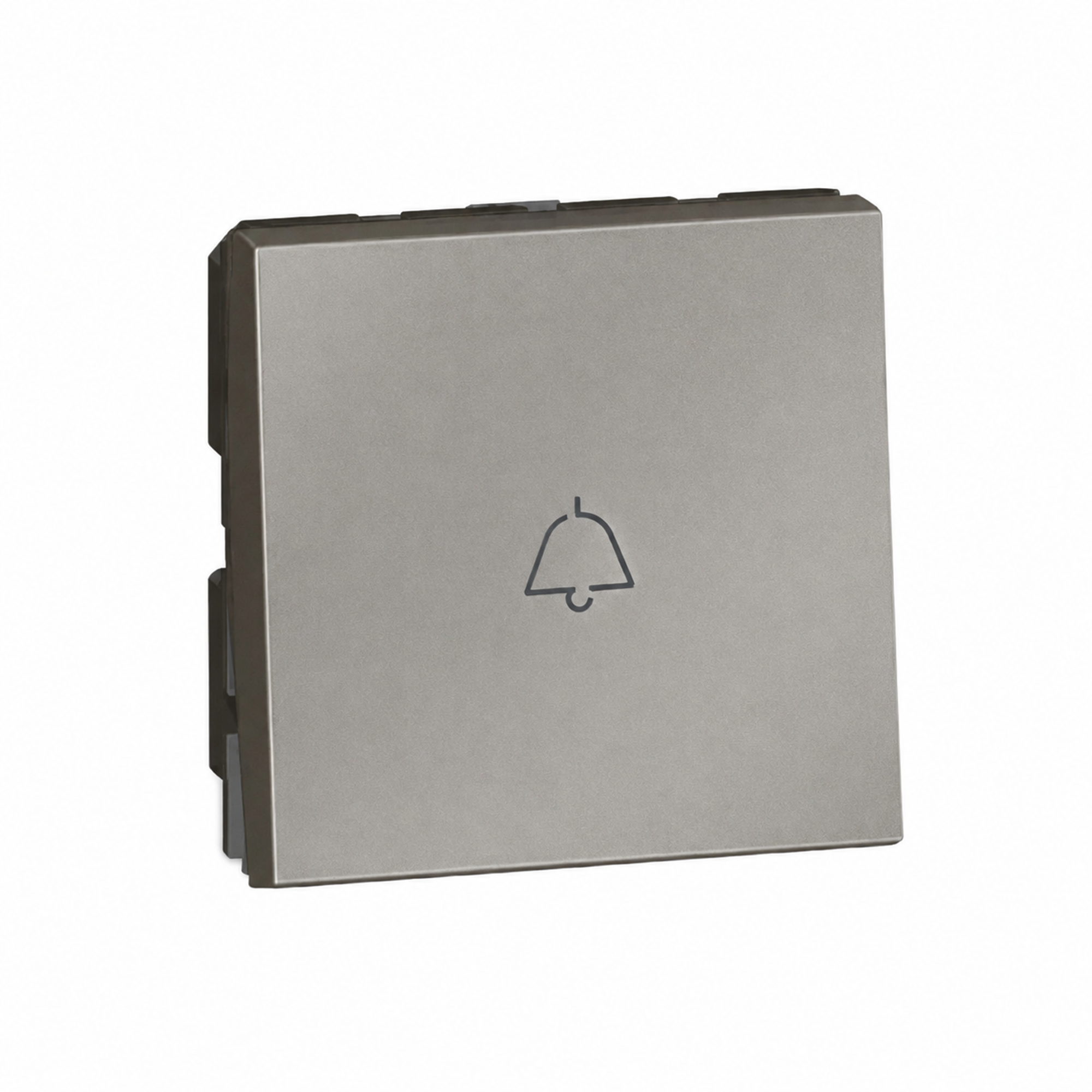 572556 1-Way Push-Button Arteor, with Bell Symbol, 2 Modules, Magnesium