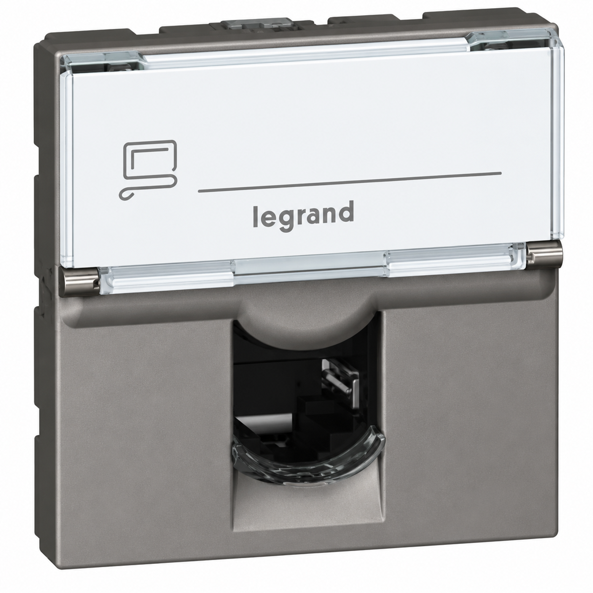 572814 RJ45 socket category 6 UTP 2 modules - Magnesium