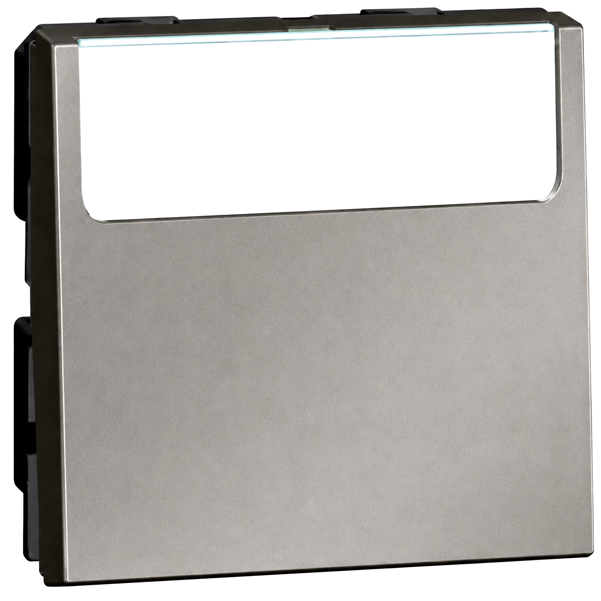 572533 2-way push-button - with label holder - 2 modules - Magnesium