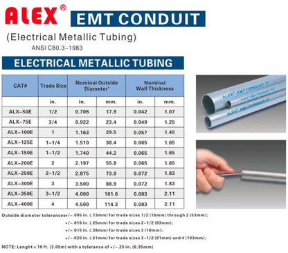 ALX-50 EMT Conduit Pre Galvanized