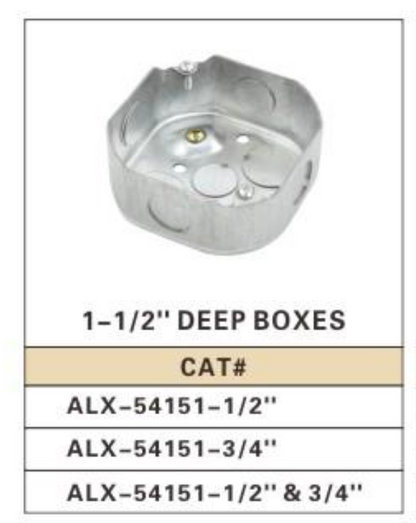 ALX-54151 EMT ALEX 4'' OCTAGONAL BOX
