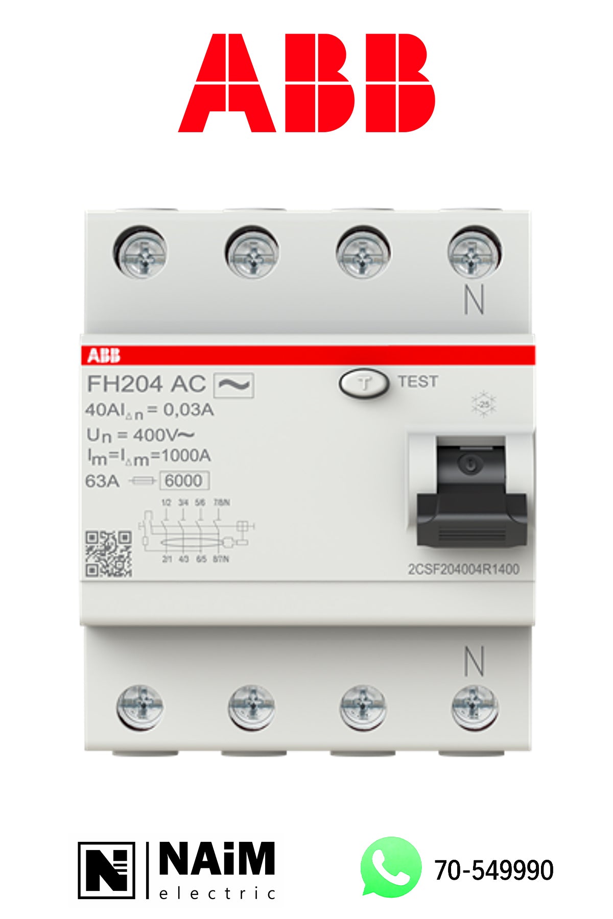 ABB-RCCB FH204 40A 30mA