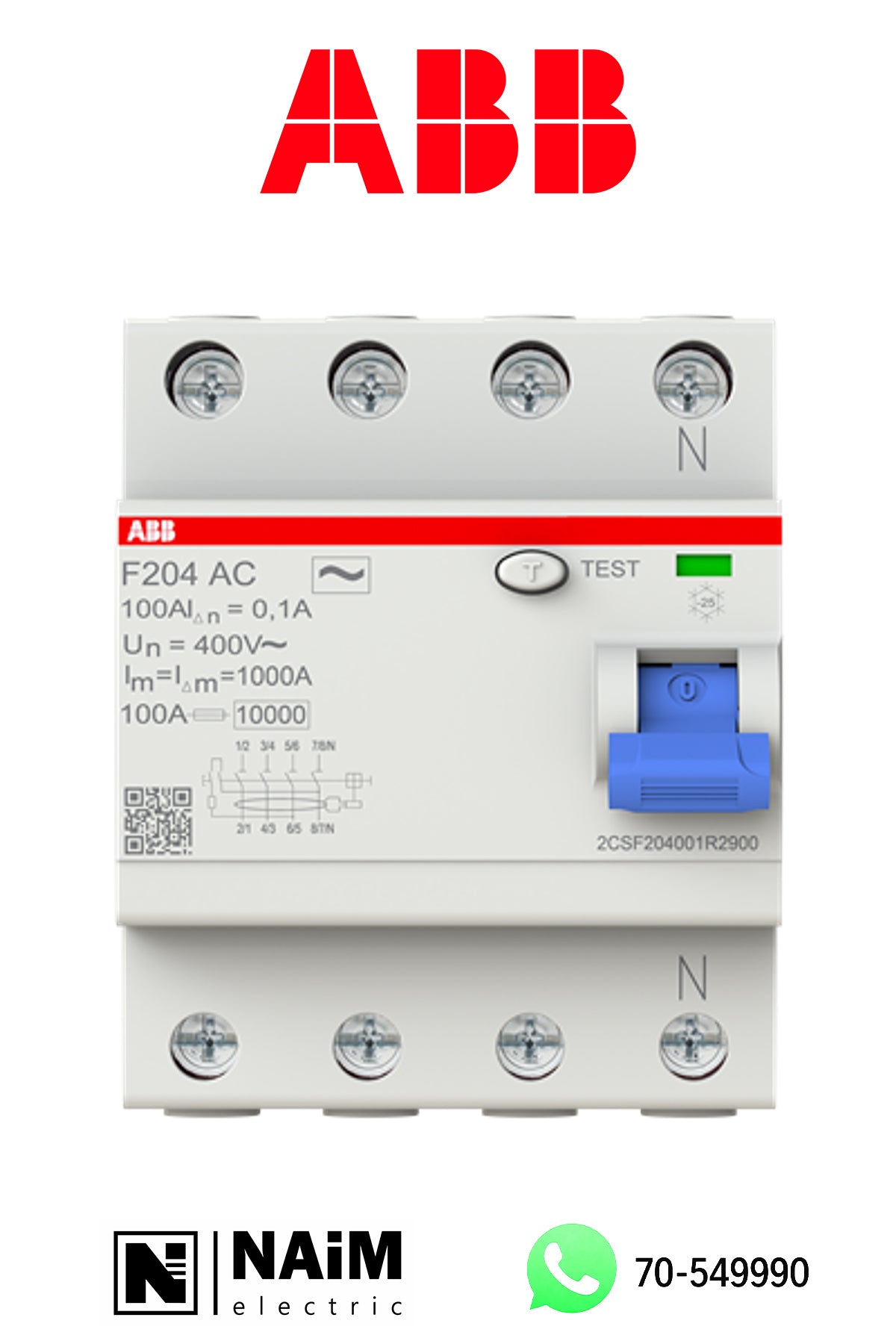 ABB-RCCB FH204 80A 300mA