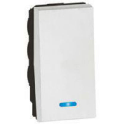 572002  2-way push-button - with locator - 1 module - White