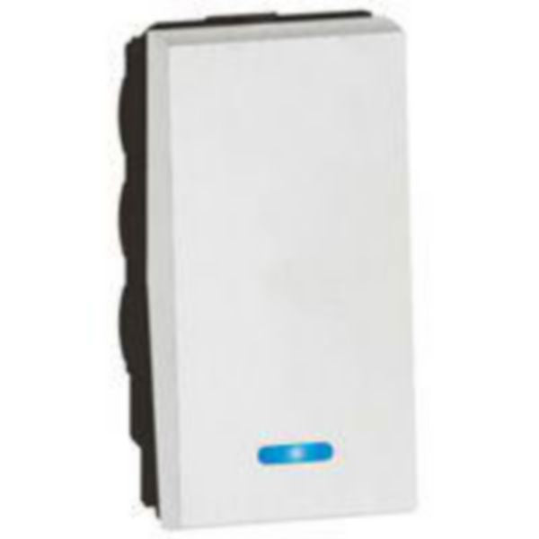 572002  2-way push-button - with locator - 1 module - White