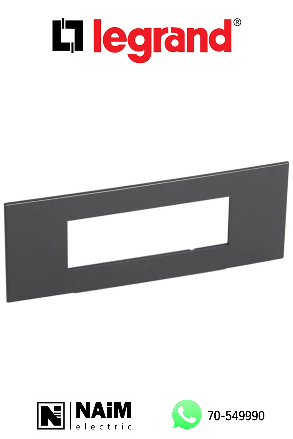 575042 standard Plate square Neutral - 6 Module - Graphite