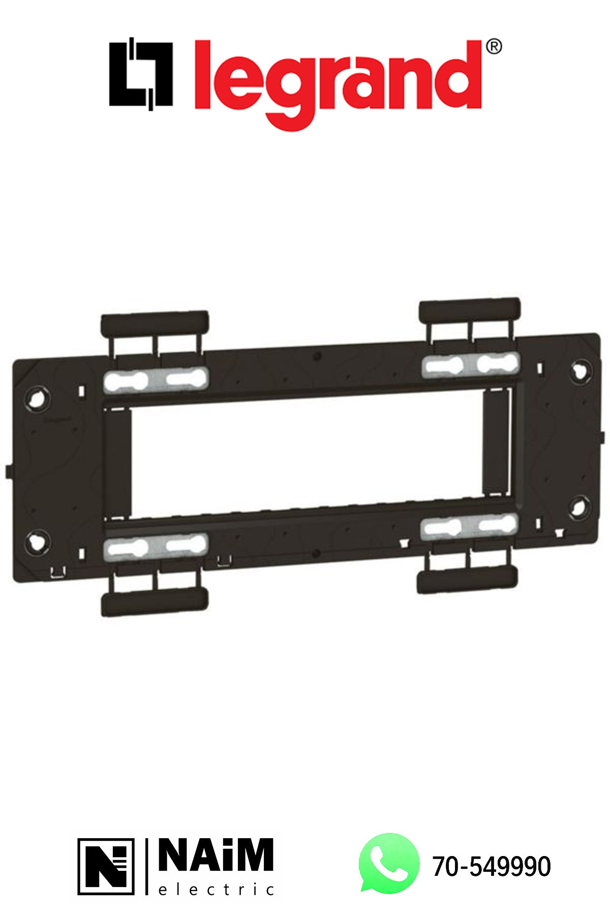 576012 Support frame - for German/French boxes - 6 horizontal modules