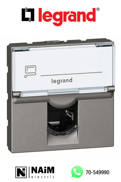 572814 RJ45 socket category 6 UTP 2 modules - Magnesium