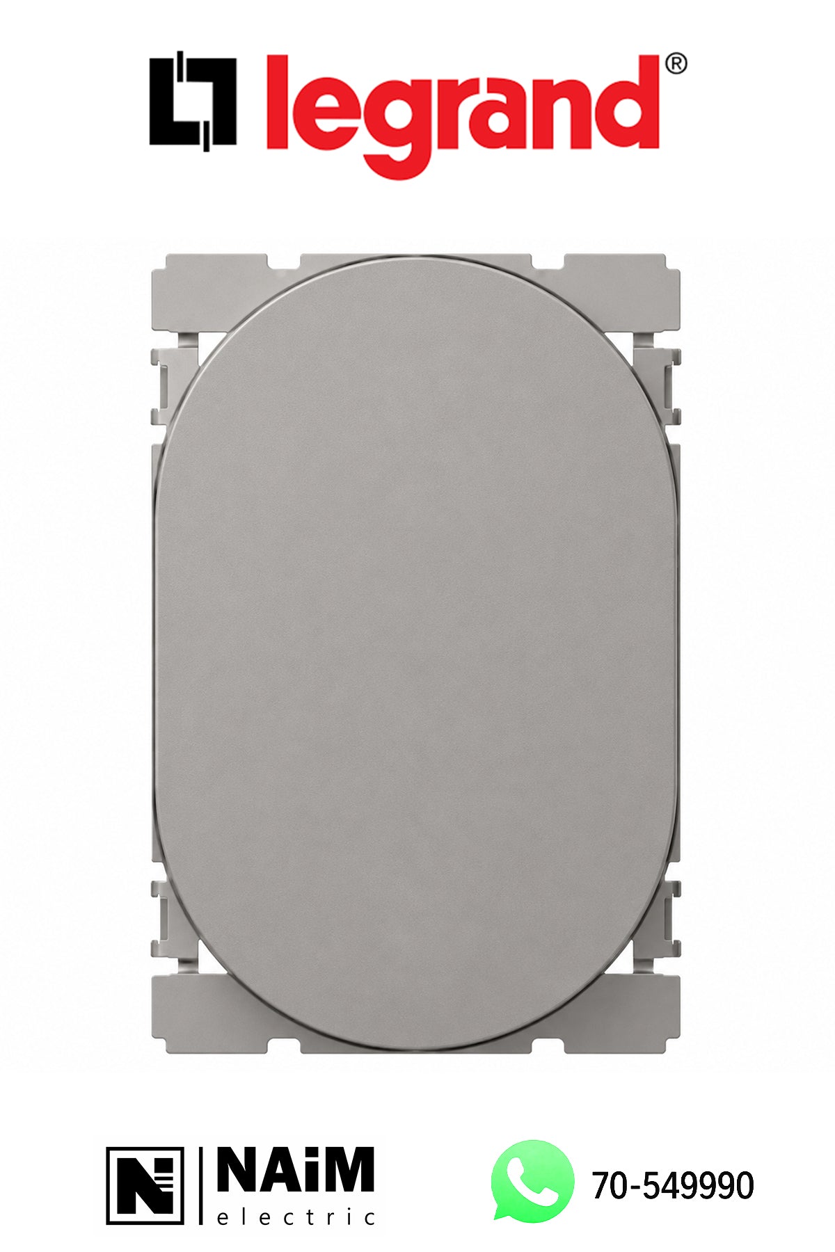 573196 Blank module - round - 3 modules - Magnesium
