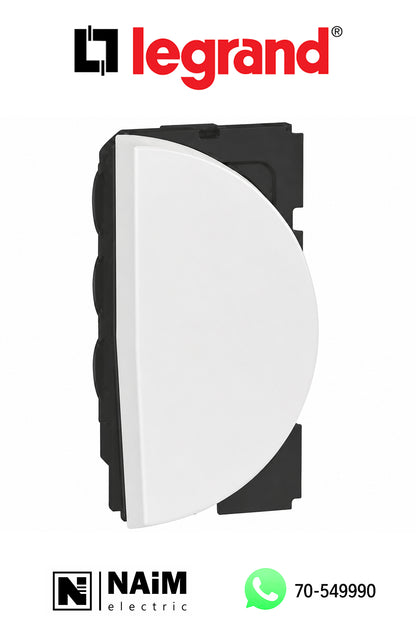 573012 1-way switch - 10 AX 250 V~ - round - 1 right module - White