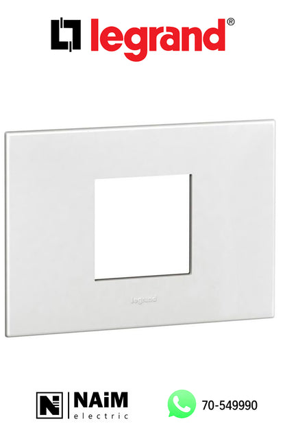 575230 Plate - Italian / US standard - square - 2 modules - White