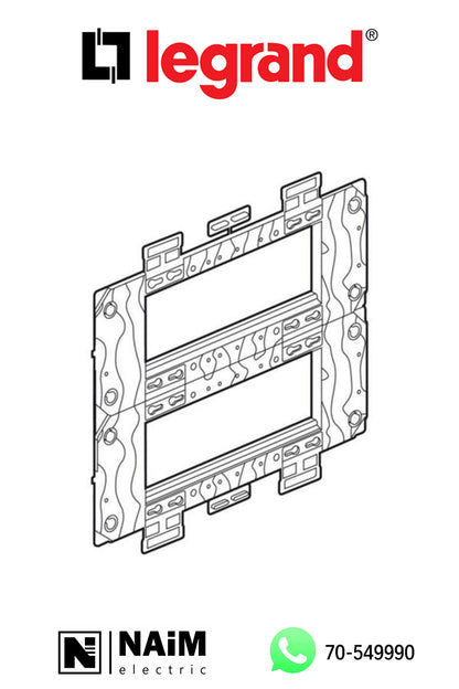 576022 Support frame - for German/French boxes - 2 x 6 horizontal modules