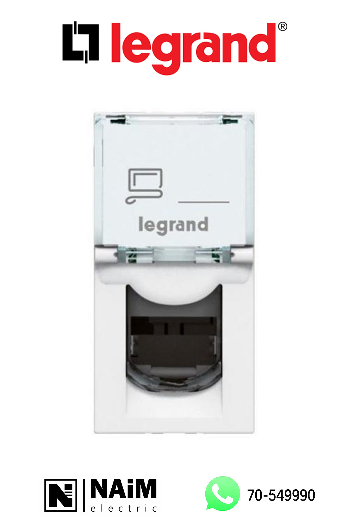 576561  Mosaic™ - RJ45 socket category 6 UTP 1 module white