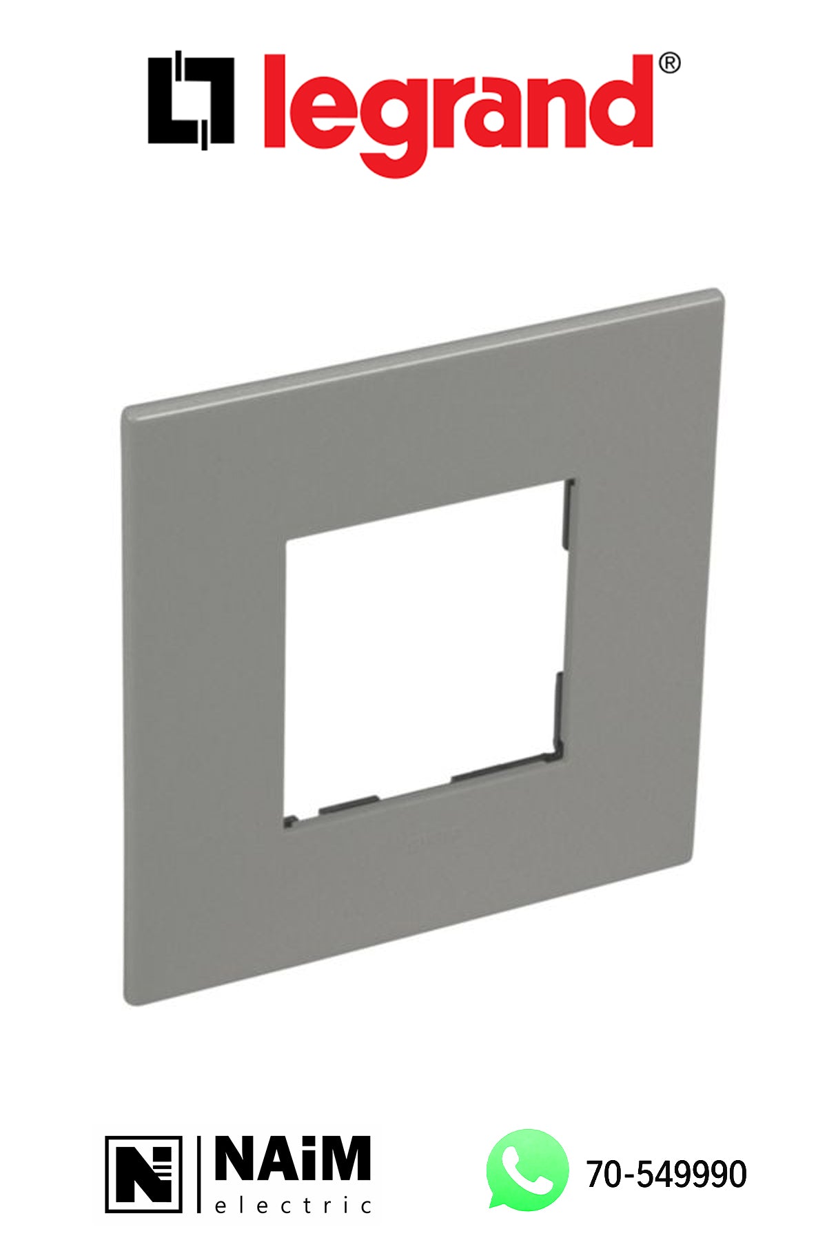 576567 Standard Plate Square 2 modules - Magnesium