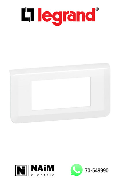 576271 Mosaic 4-Module Horizontal Trim Plate White